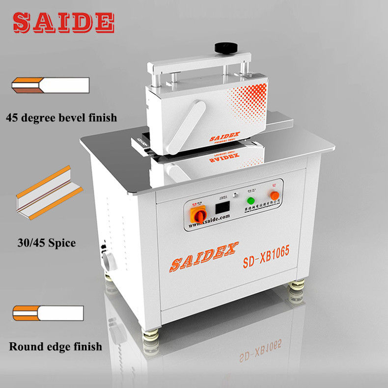 चीन फैक्टरी आपूर्ति SAIDE SD-XB1065 एक्रिलिक ट्रिमिंग मशीनें 60 डिग्री स्वचालित एक्रिलिक चैम्फरिंग मशीन