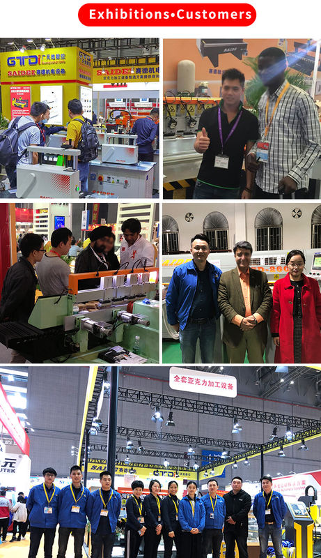220V 50HZ/60HZ एक्रिलिक R3 / R4 / R5 गोल कोने पॉलिशिंग और ट्रिमिंग मशीन विनिमेय चाकू 45 डिग्री Bevelled किनारे Chamfering मशीन