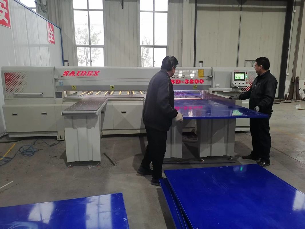 305-455 मिमी मुख्य देखा ब्लेड व्यास एक्रिलिक बोर्ड काटने की मशीन 11kw देखा मोटर