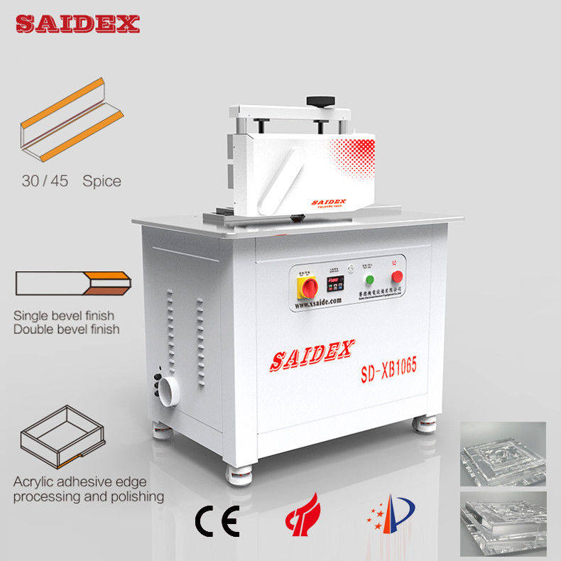 220V 50HZ/60HZ एक्रिलिक R3 / R4 / R5 गोल कोने पॉलिशिंग और ट्रिमिंग मशीन विनिमेय चाकू 45 डिग्री Bevelled किनारे Chamfering मशीन