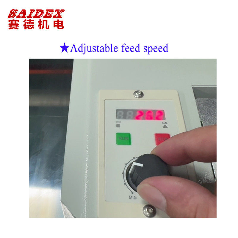 पी1080 मिनी पॉलिशिंग मशीन 30 मिमी तक की मोटाई पॉलिश कर सकती है, और पॉलिशिंग कोण 0 से 60 डिग्री तक समायोज्य है।